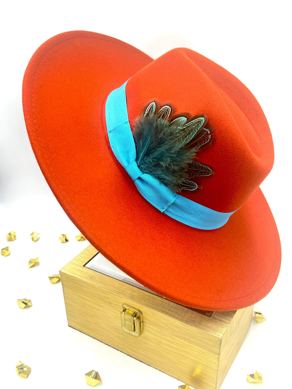 Luxury Fedora Hat -Rust-0