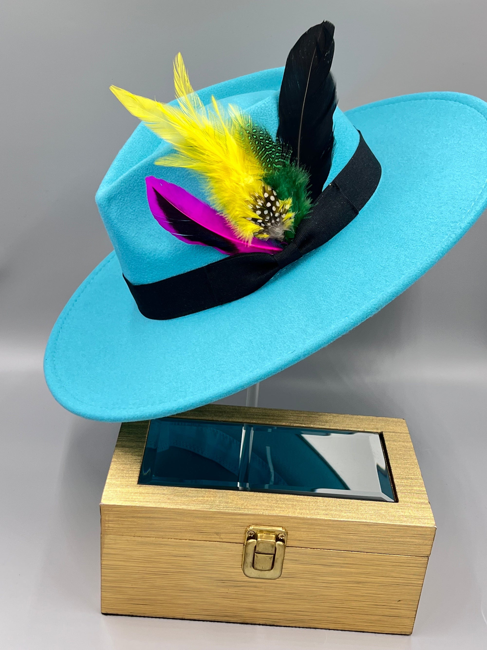 Luxury Bow Tie Fedora Hat -Nola-0