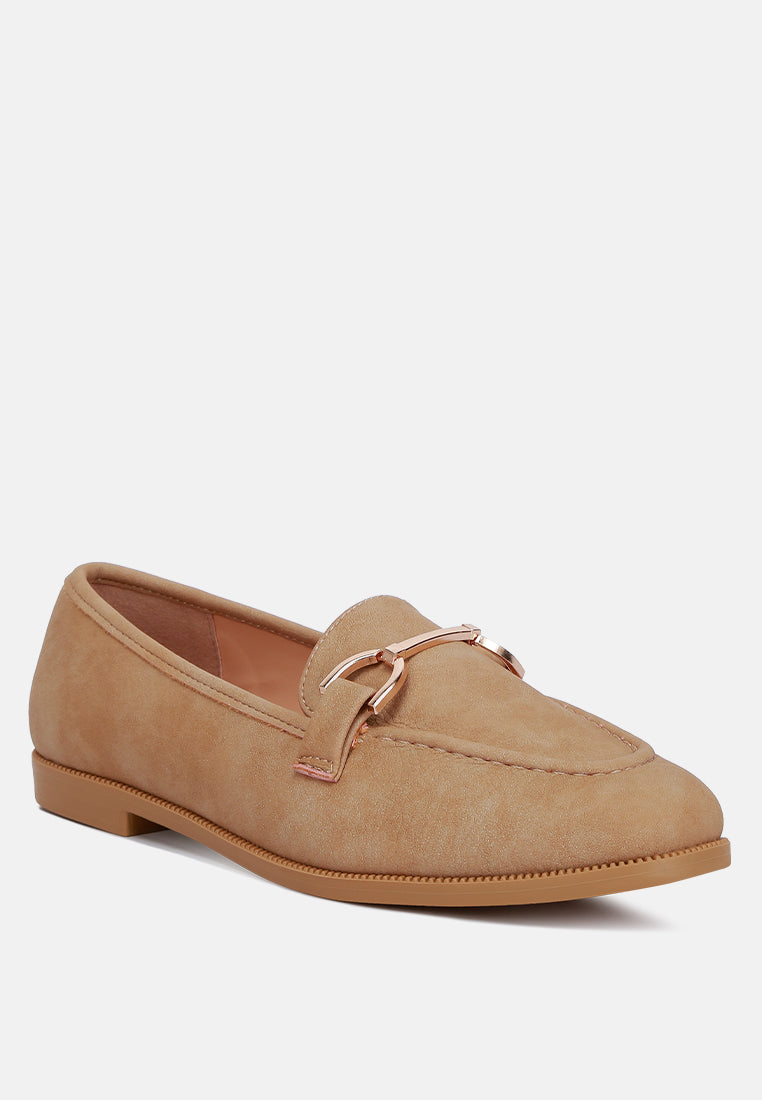Jagger Horsebit Detail Flat Loafers-1