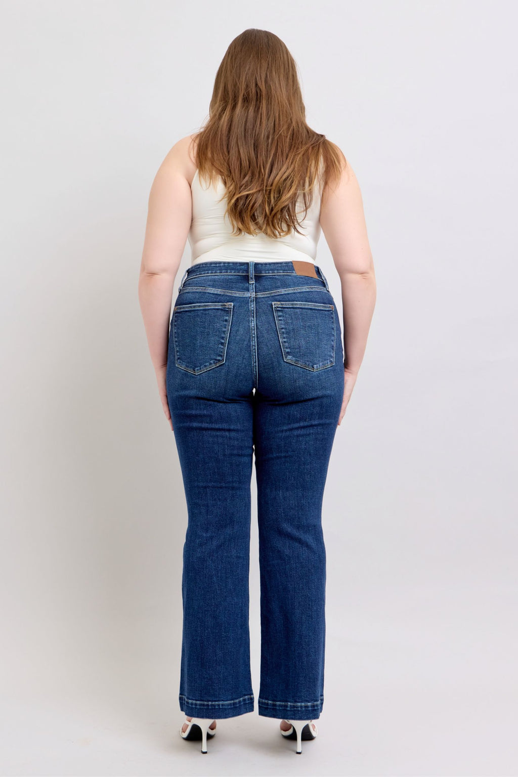 Judy Blue Full Size High Rise Flare Jeans with Pockets Plus Size-1