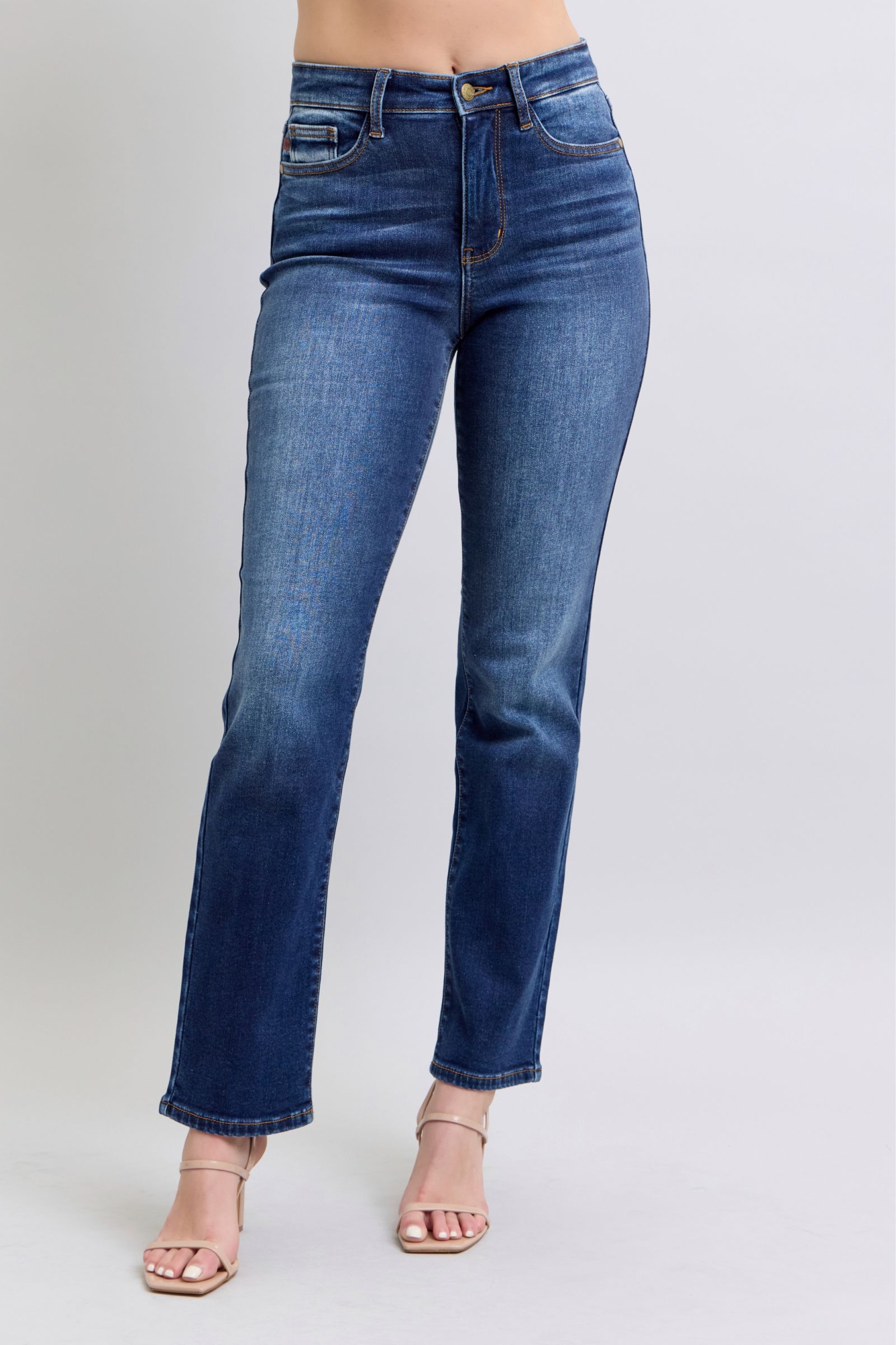 Judy Blue Full Size Washed Straight Leg Jeans with Pockets-0