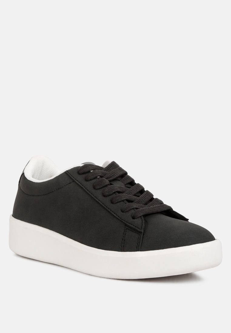 Minky Lace Up Casual Sneakers-1