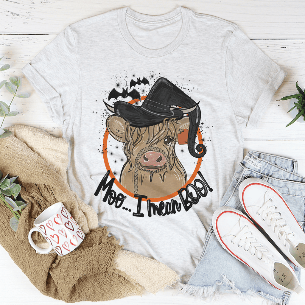Moo I Mean Boo Cow T-Shirt-0
