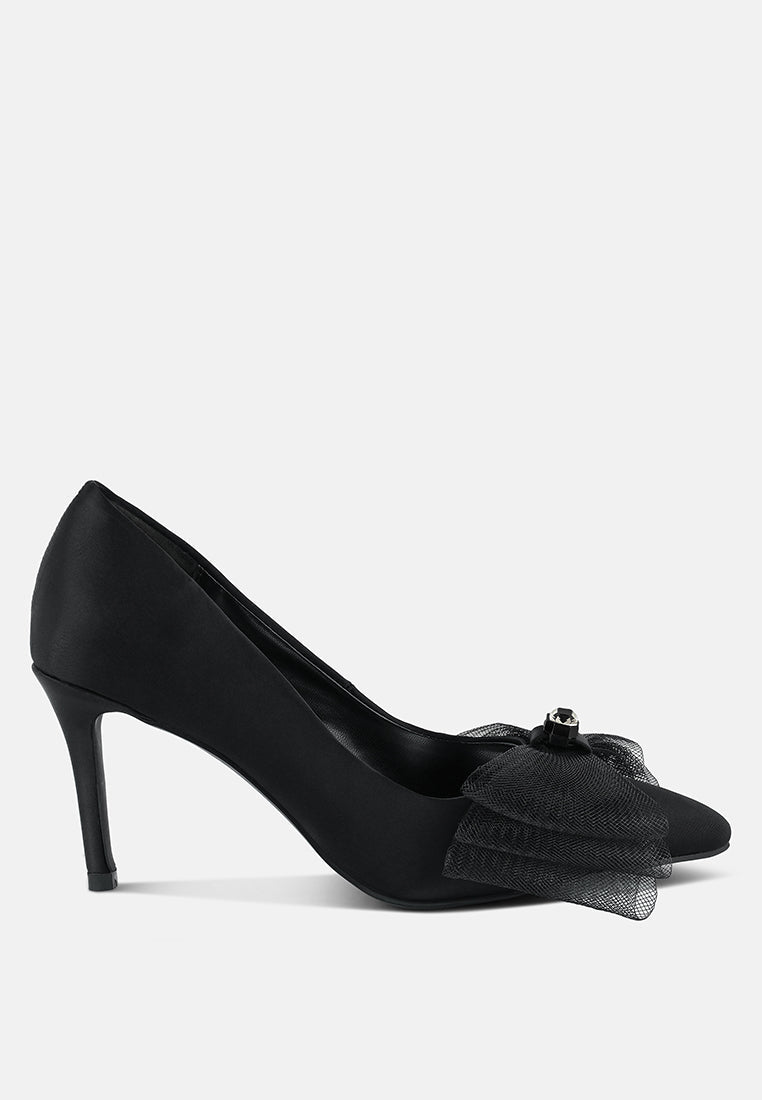 Odette Diamante Embellished Bow Stiletto Pumps-5