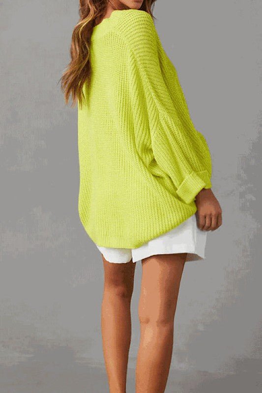 Oversized knit sweater top-2