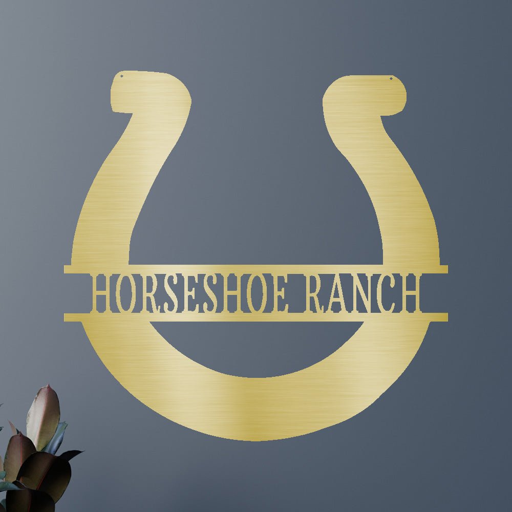 Simple Horseshoe Personalized Gifts - Custom Metal Sign, Horse Lover Gift