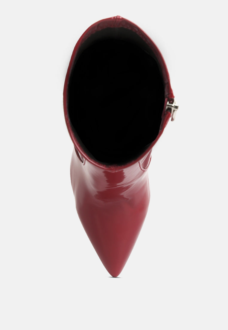 Pluto Block Heel Stiletto Ankle Boot-4