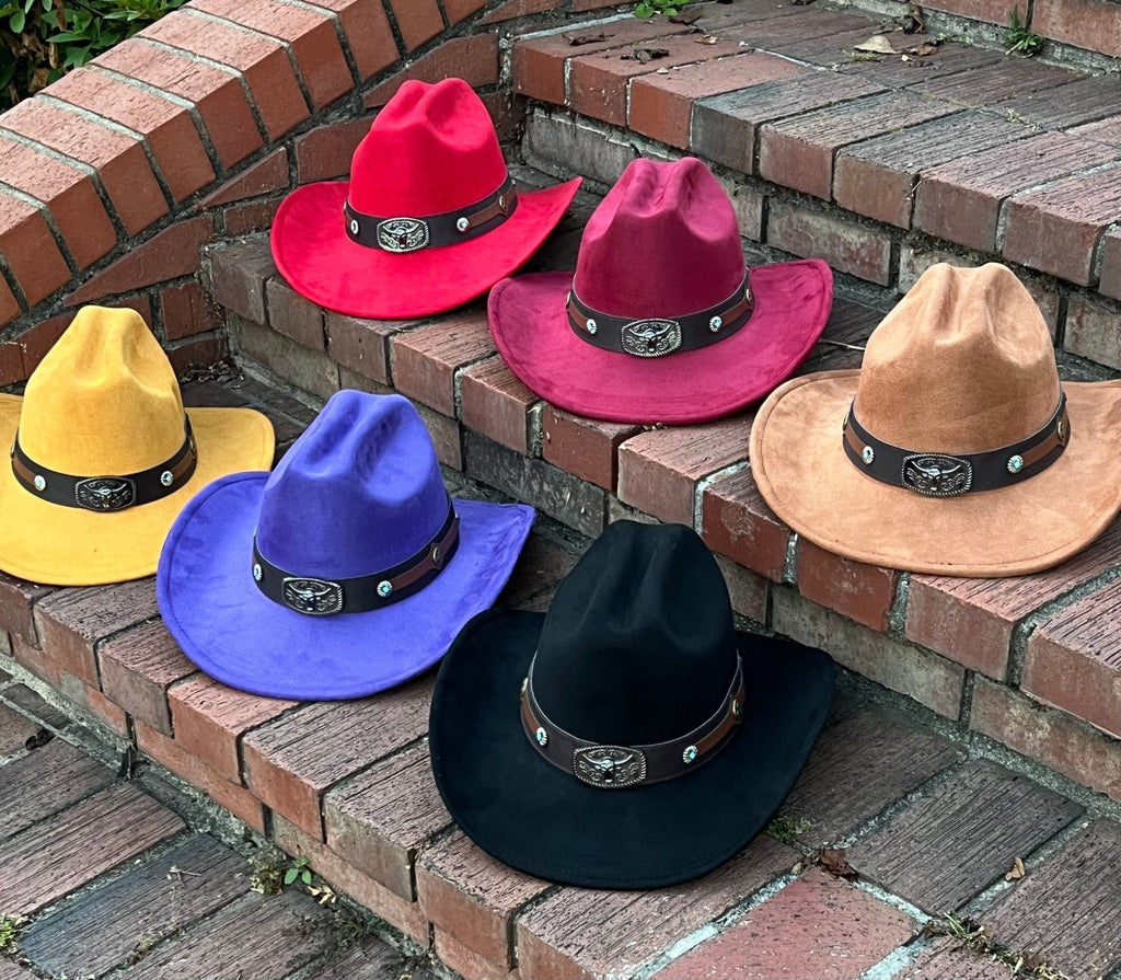 Premium Bullfire Suede pinched Cowboy Hat-0