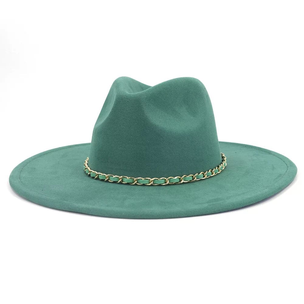 Premium Suede lux Fedora-Emerald-0