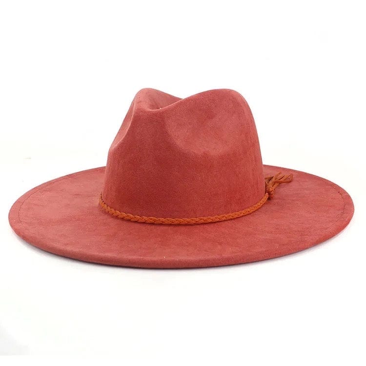 Premium Vegan Tribal Suede Fedora Hat-10