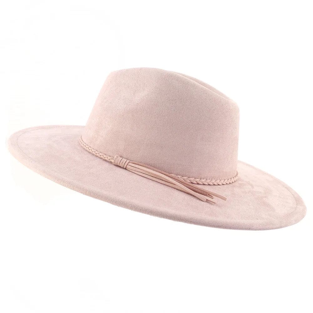 Premium Vegan Tribal Suede Fedora Hat-15