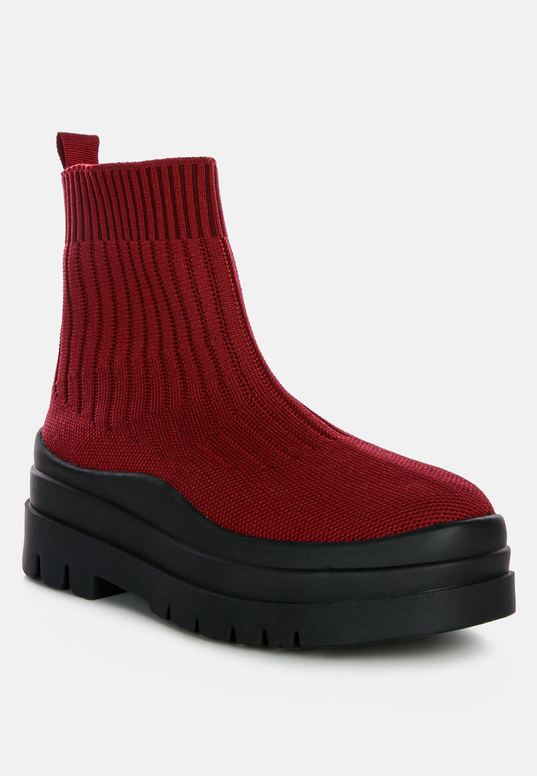 Quavo Knitted Platform Chunky Boots-1