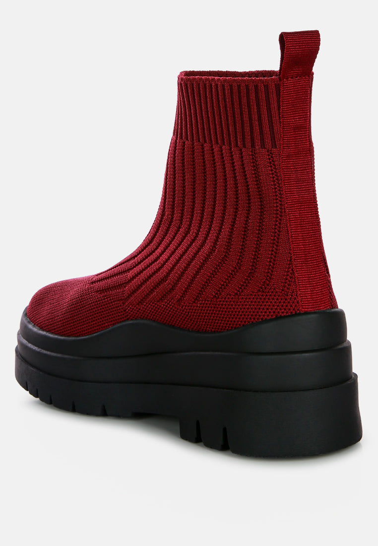 Quavo Knitted Platform Chunky Boots-2