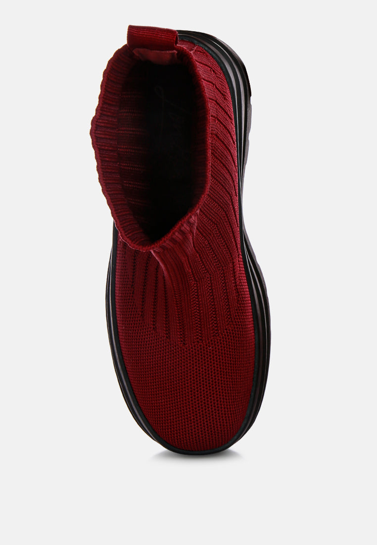 Quavo Knitted Platform Chunky Boots-3