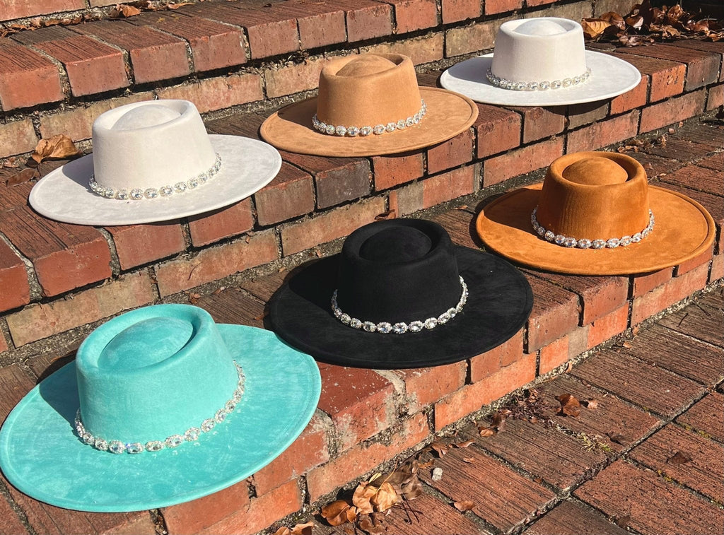 Raw diamond round brim Fedora Hat-1