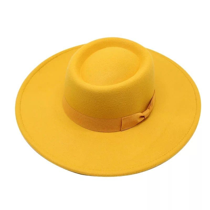 Ribbon Round Brim Stiff Fedora-3