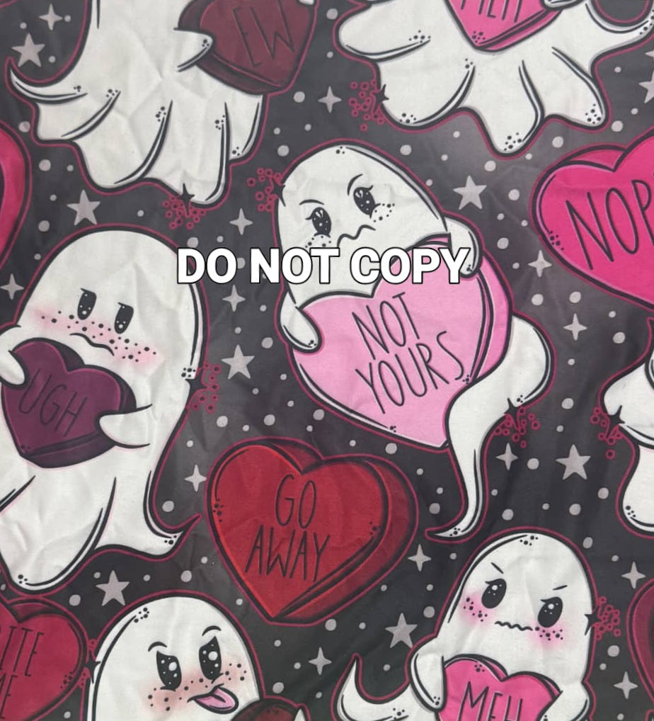 Anti-Love Ghosties (Semi-Exclusive) - Ghost Hearts Valentine's Day Love High-quality Handcrafted Vibrant Leggings