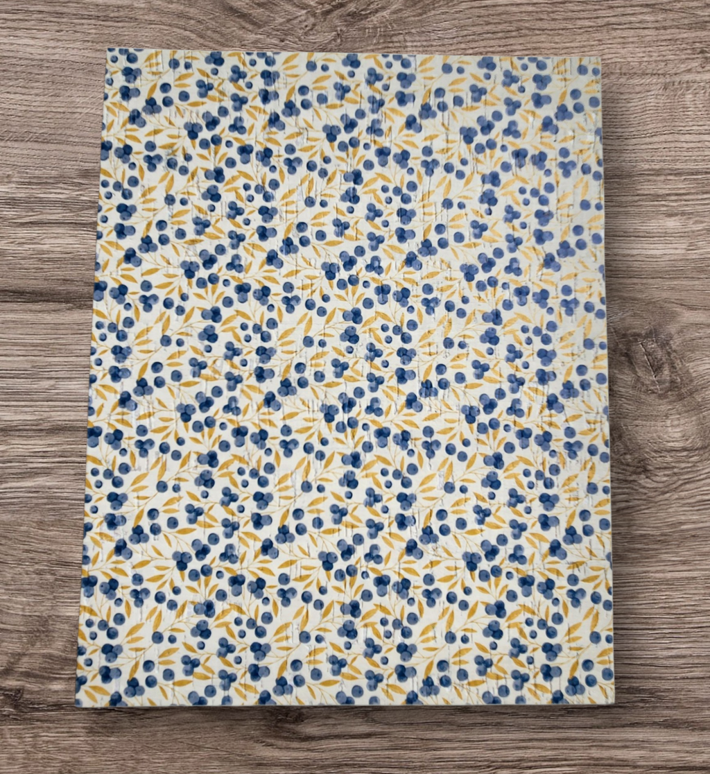 Linnea| Genuine leather scalloped drop with 18K gold stud