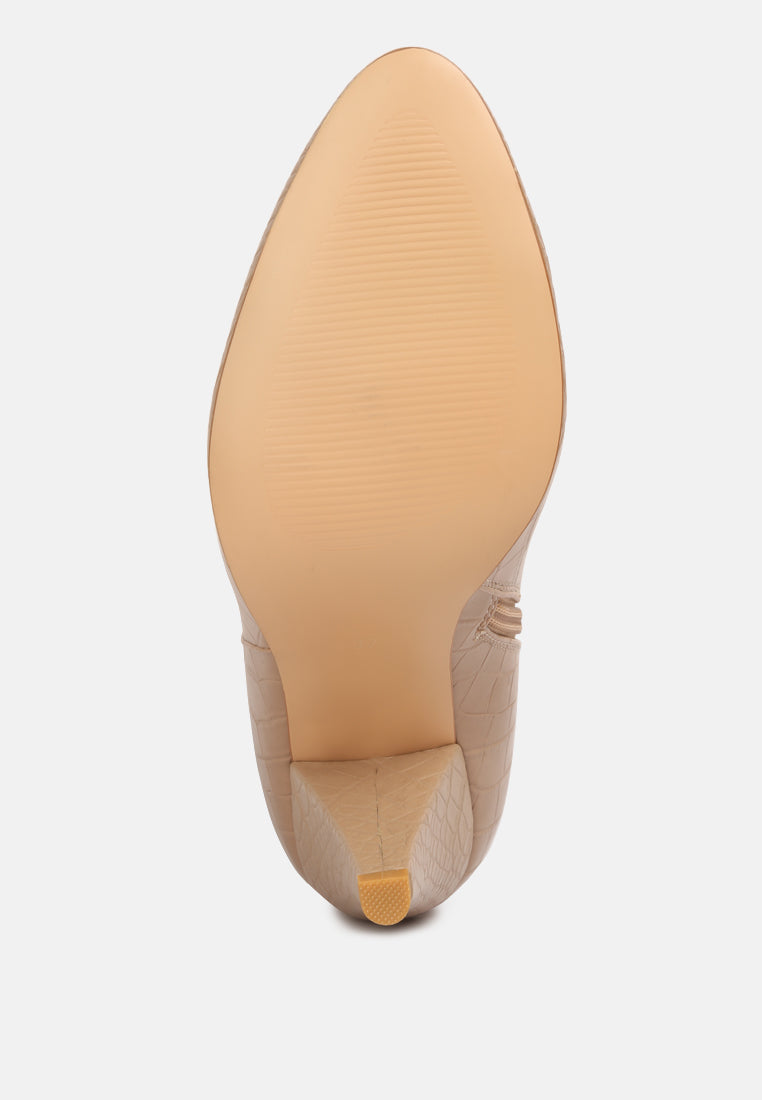 Rum Rolls Calf Croc Boots-4