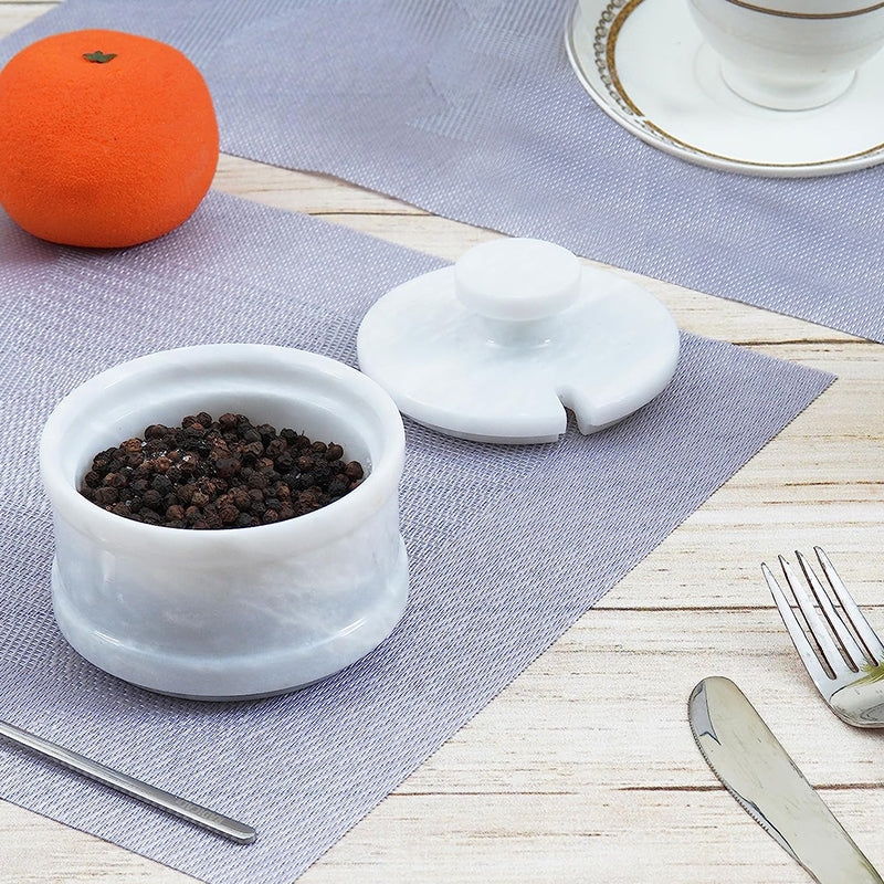 Salt Cellar with Lid and Spoon Included – Ideal for Salt, Sugar, Spices