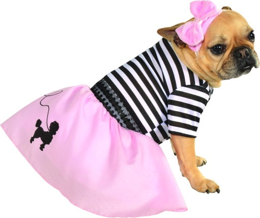 Pets Pink 50's Poodle Skirt Costume