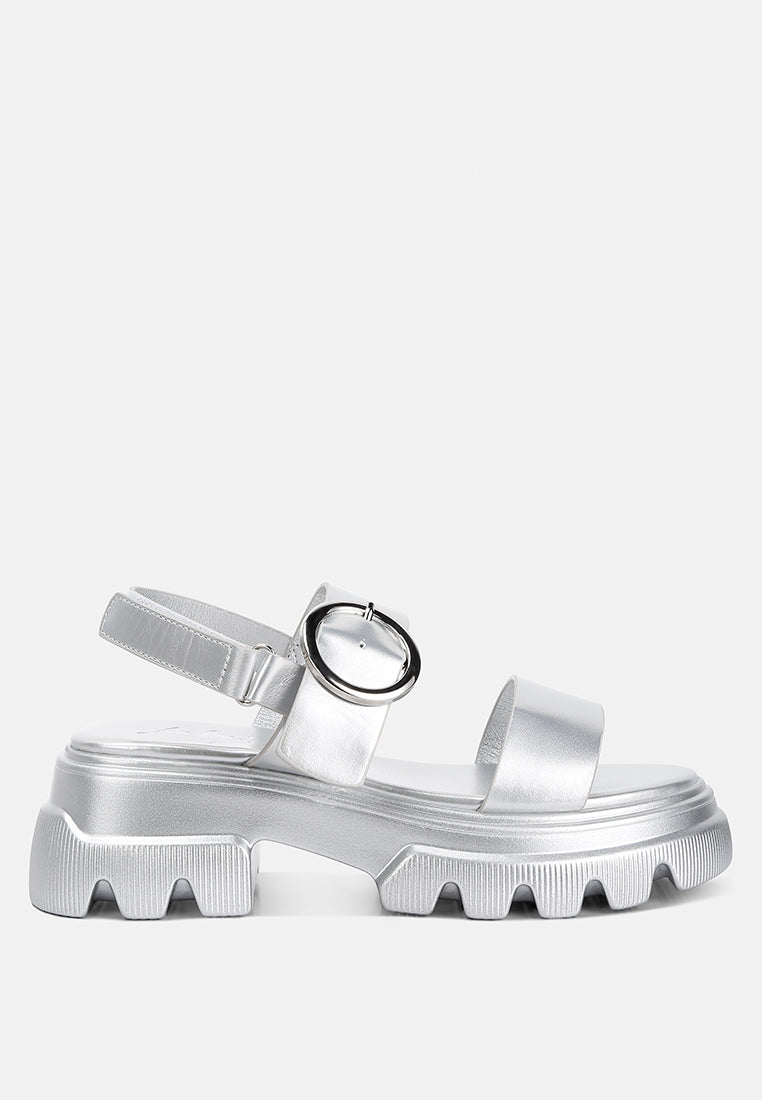 Silas Metallic Chunky Sandals-0