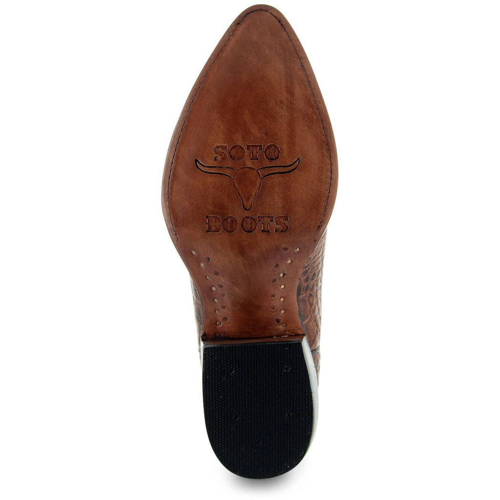 Soto Boots Men's Gator Tail Print Cowboy Boots (H7006)