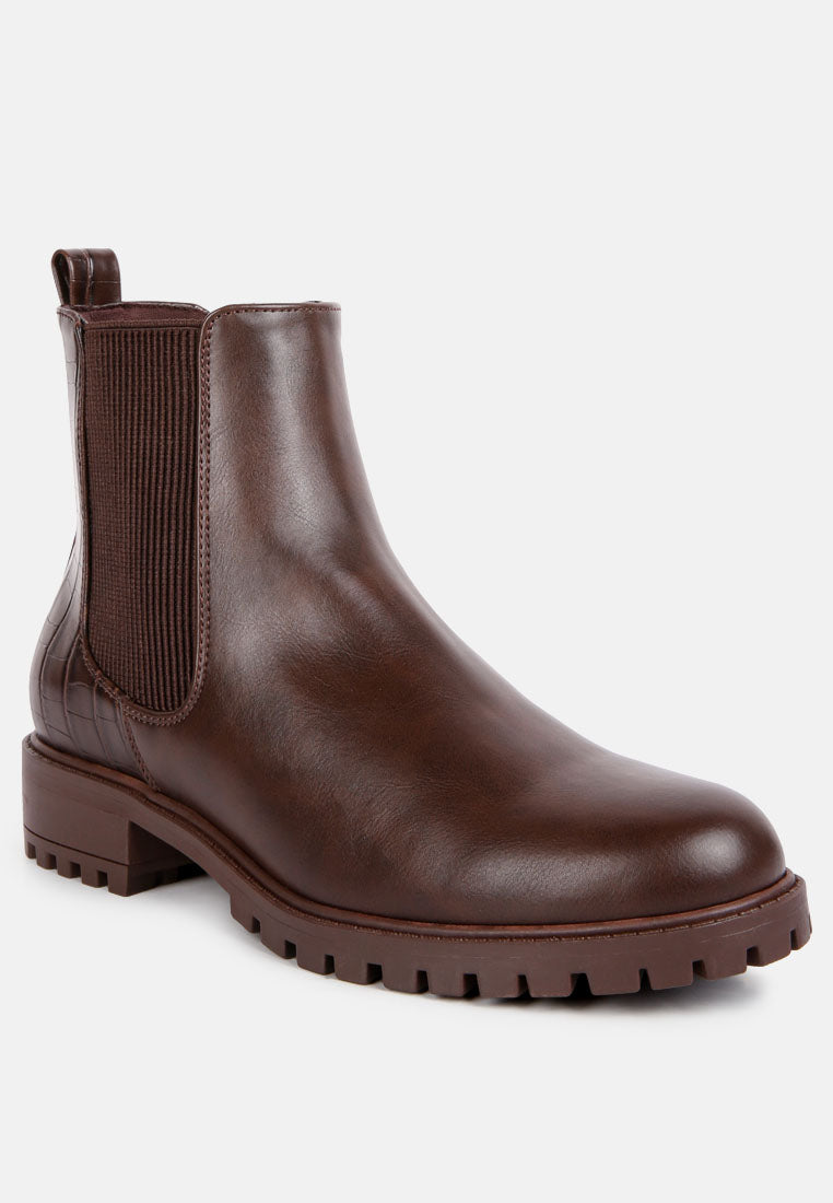 Stella Croc Back Chelsea Boots-1