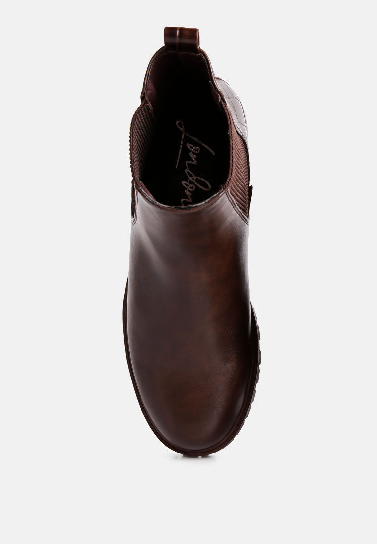 Stella Croc Back Chelsea Boots-3