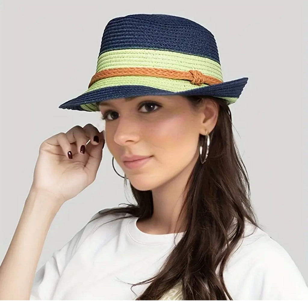 Straw Jazz Fedora-green-0
