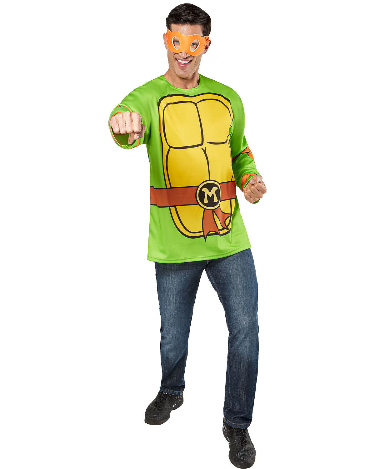 Mens Teenage Mutant Ninja Turtles Michelangelo Costume Top