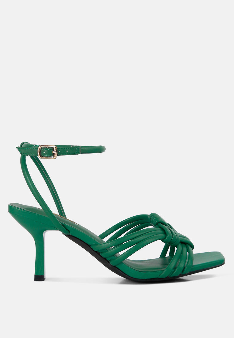 Weekend Pick Box Knot Pin Heel Sandals-0