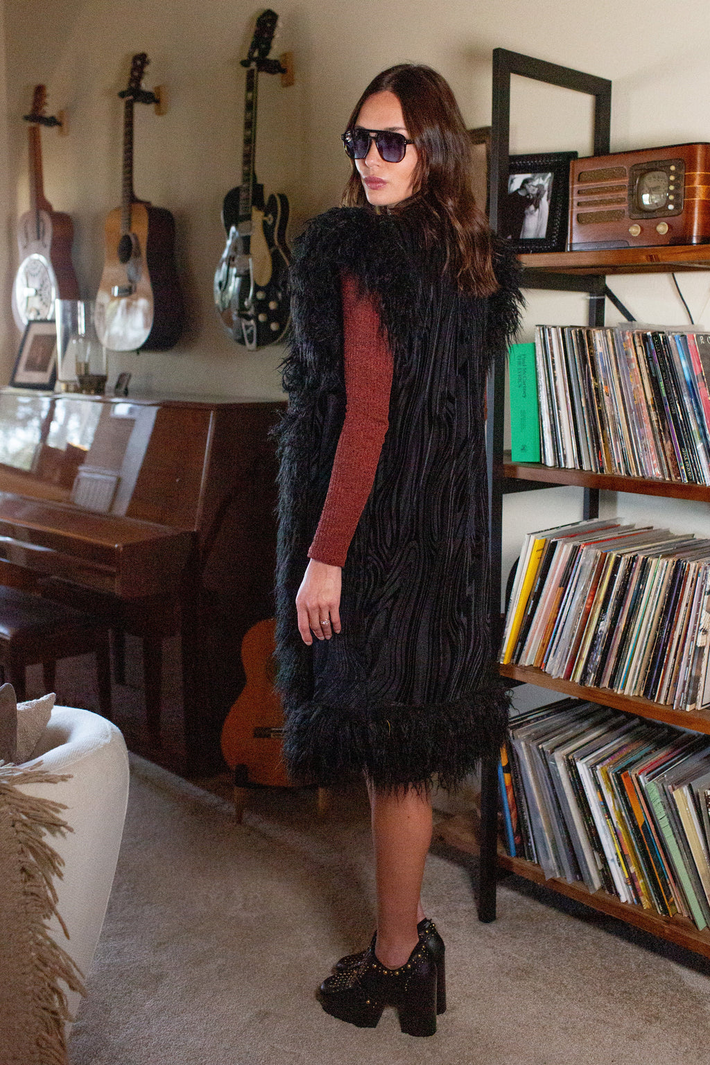 Zenobia Psyche Faux Fur Trim Vest (PRE-ORDER)