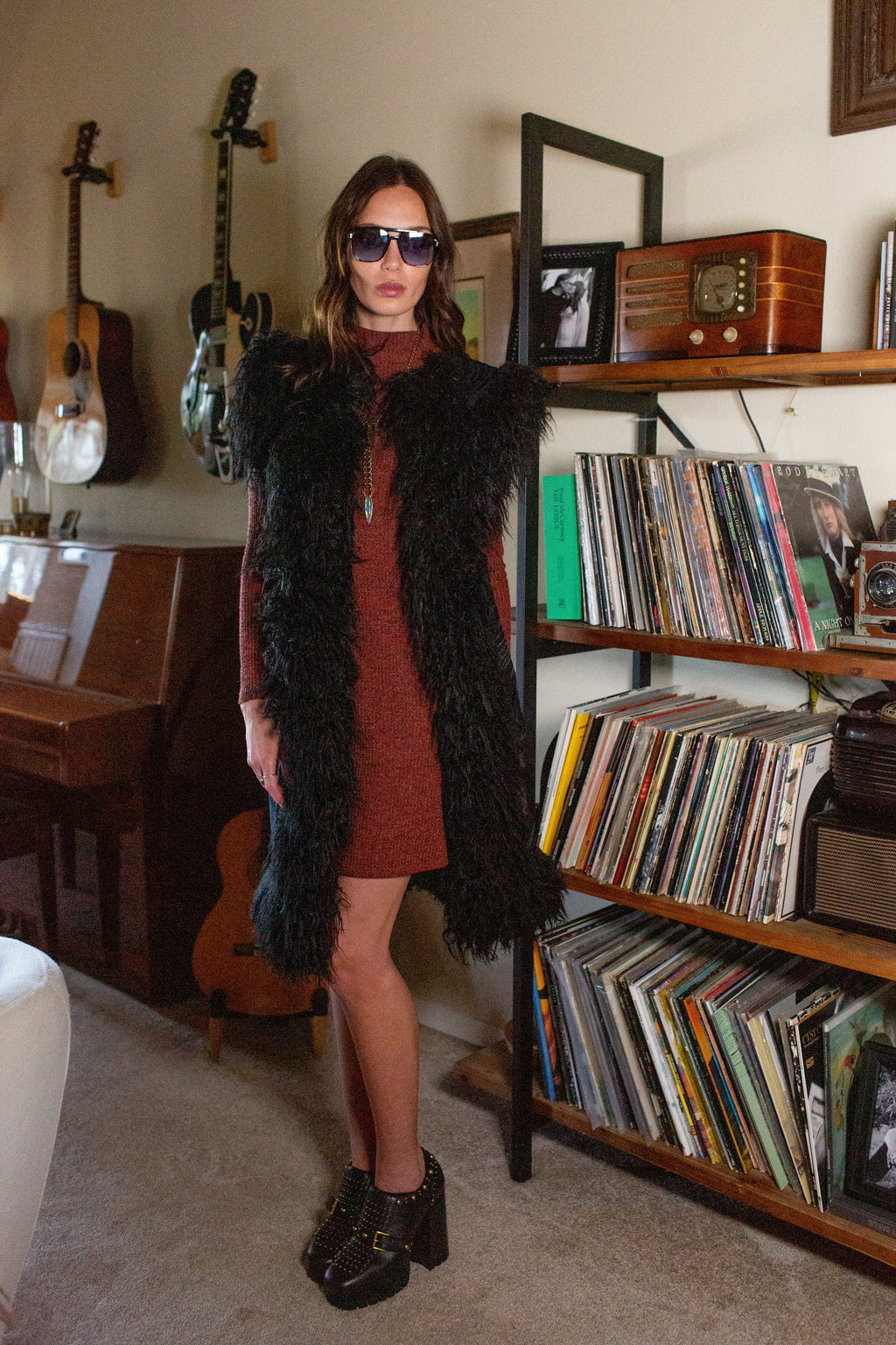 Zenobia Psyche Faux Fur Trim Vest (PRE-ORDER)