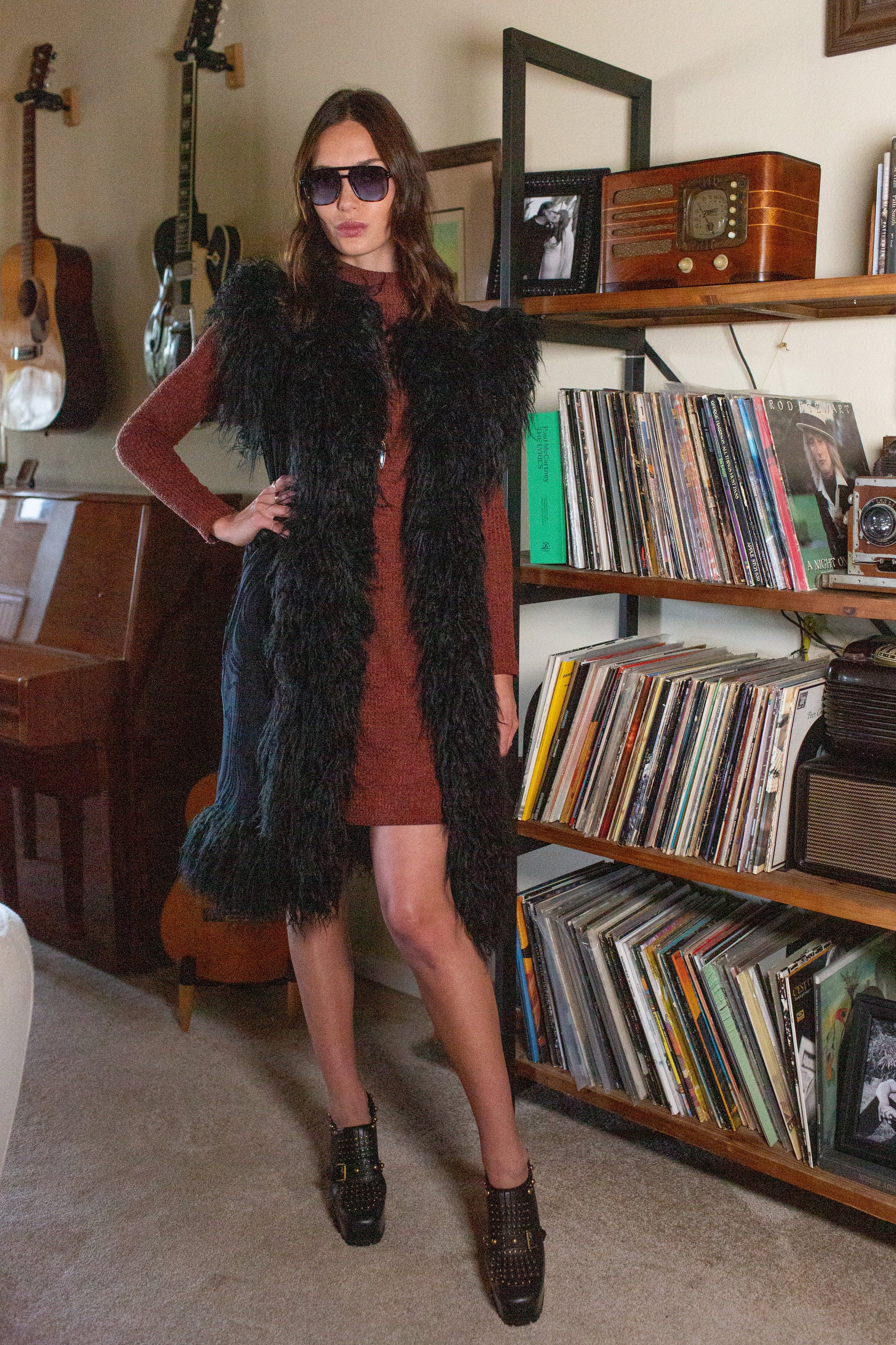 Zenobia Psyche Faux Fur Trim Vest (PRE-ORDER)