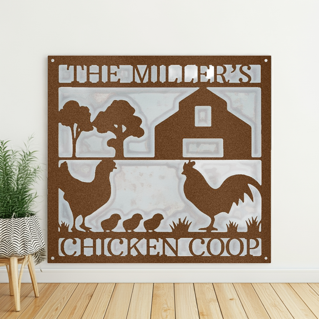Chicken Coop Personalized Gifts - Custom Metal Sign